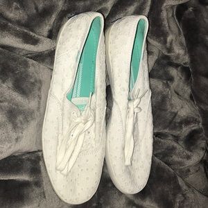 Women’s white Keds with daisy design